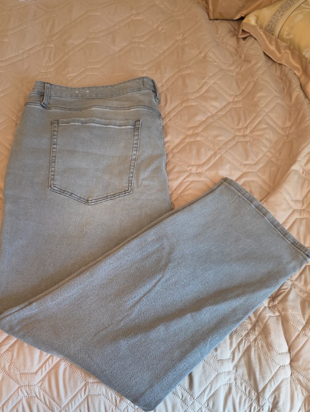 Lane Bryant Light Gray Straight-Leg Jeans